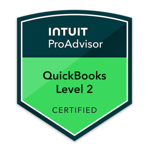 Intuit ProAdvisor QuickBooks Level 2 Certified badge